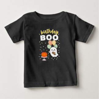 Camiseta de Halloween com Fantasma BOO de Aniversá