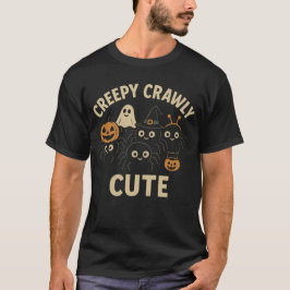 Camiseta De Halloween Crawly Cute - Spa Adorável