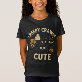 Camiseta De Halloween Crawly Cute - Spa Adorável