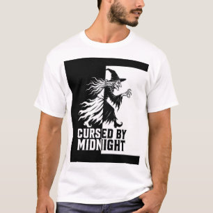 Camiseta de Halloween da Bruxa da Meia-Noite Maldi