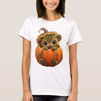 Camiseta de Halloween da Criatura da Abóbora Musgo