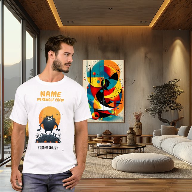 Camiseta de Halloween da Equipe do Lobisomem Perso (Criador carregado)