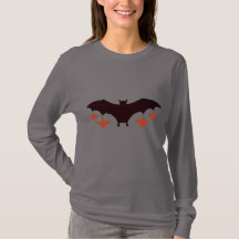 Camiseta de Halloween da Família de Morcegos Pendu