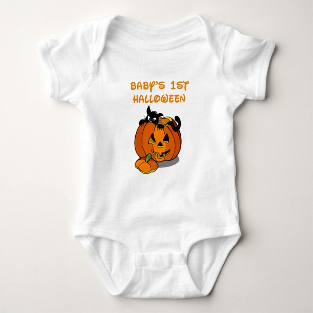 Camiseta de Halloween de 1rua de bebê (Frente)