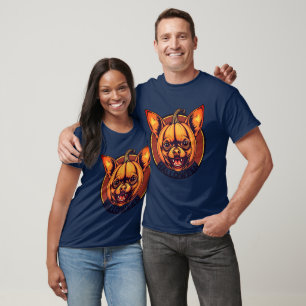 Camiseta de Halloween de Abóbora com Rosto de Chih