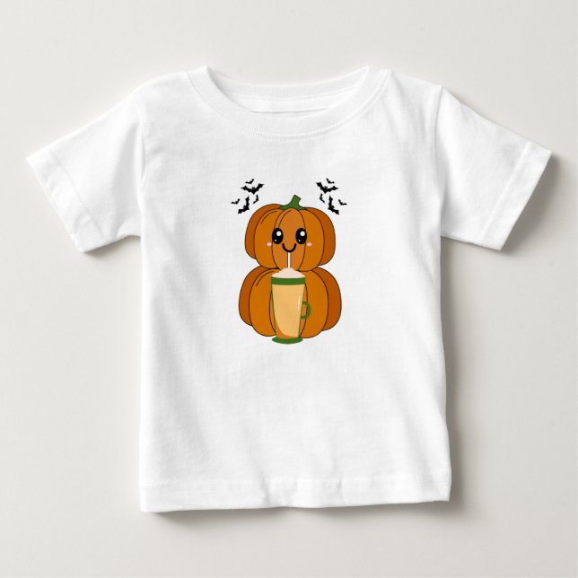 Camiseta de Halloween de Café Abobrinha Fofa (Frente)