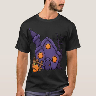 Camiseta de Halloween de Casa Assombrada Assustado