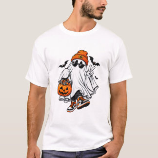 camiseta de halloween de fantasma fofo
