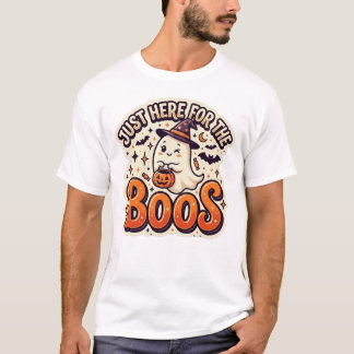Camiseta de Halloween de Fantasma Fofo Só Estou Aq