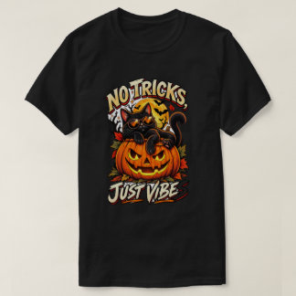 Camiseta de Halloween de Gato Preto – Sem Pegadinh