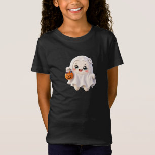 Camiseta de Halloween de Meninas Fantasma Fofo