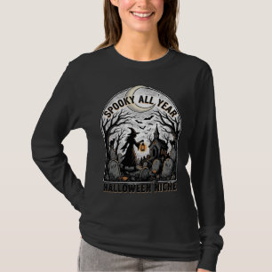 Camiseta de Halloween Diária Desenho Assustador o