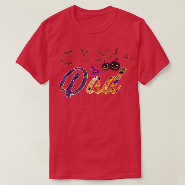 Camiseta de Halloween do Pai Pumpkin Witch (Frente do Design)