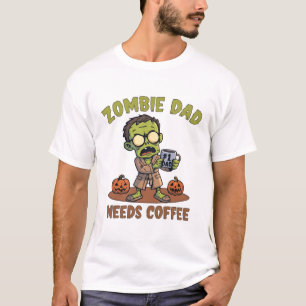 Camiseta de Halloween do Papai Zumbi Café para Pai