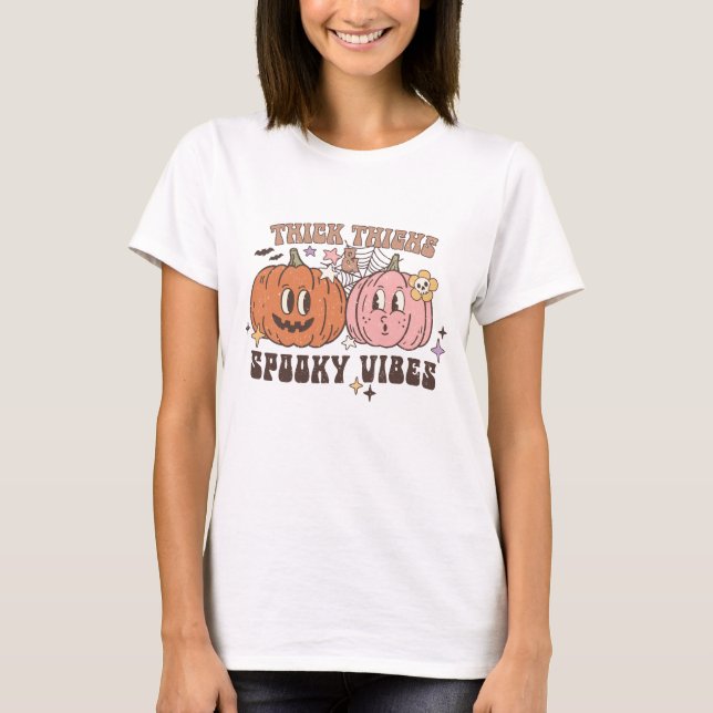 Camiseta de Halloween Doce e Spooky (Frente)