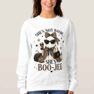 Camiseta de Halloween Ela Não é Básica, Ela é Boo-