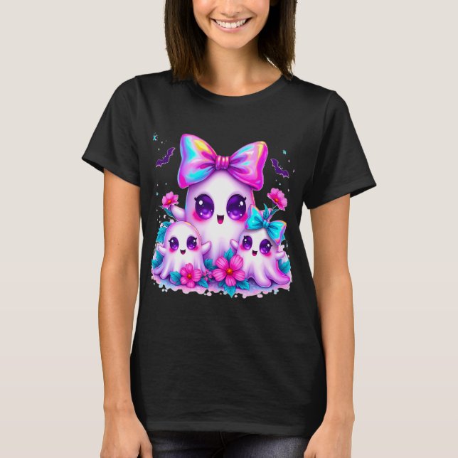 Camiseta de Halloween Fantasma Iridescente (Frente)