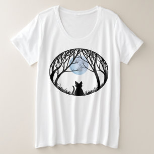 Camiseta de Halloween Feminina Gata Gorda Camiseta