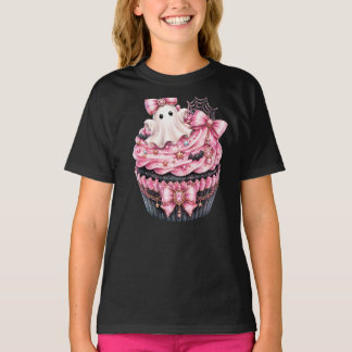 Camiseta de Halloween Fofa “Cupcake Fantasma”