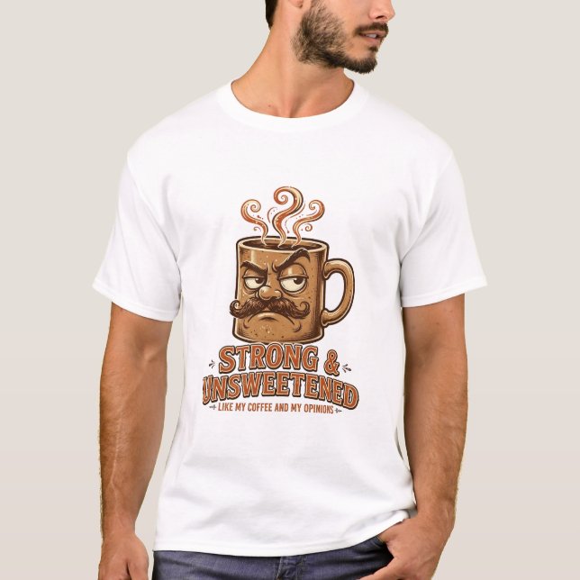 Camiseta de Halloween Forte e Sem Açúcar (Frente)