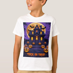 Camiseta de Halloween Haunted House   Spooky Pumpk