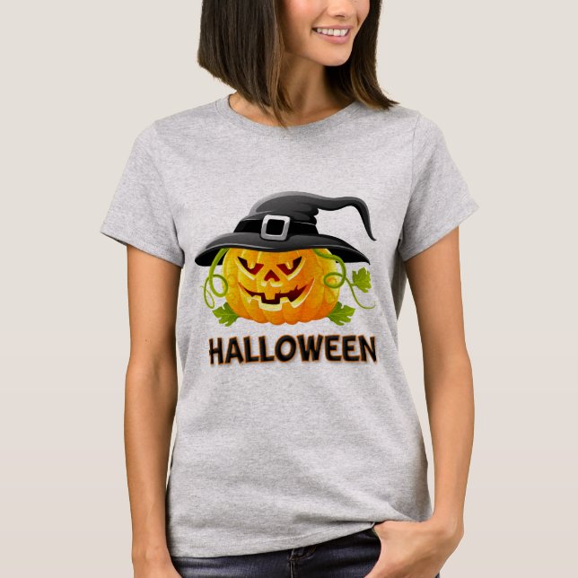 Camiseta de Halloween Jack-o-lanterna (Frente)