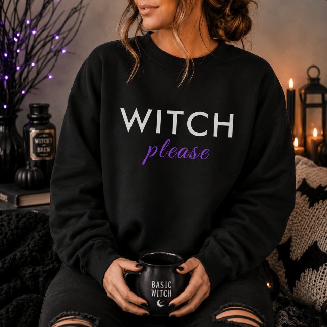 Camiseta de Halloween Modern Witch Please – Blusa  (Criador carregado)