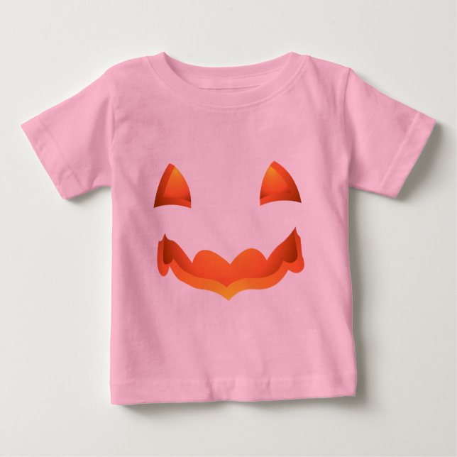 Camiseta de Halloween para Bebê Abóbora Camisetas  (Frente)