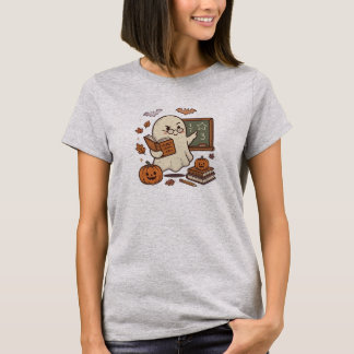 Camiseta de Halloween Professor Fantasma Assustado