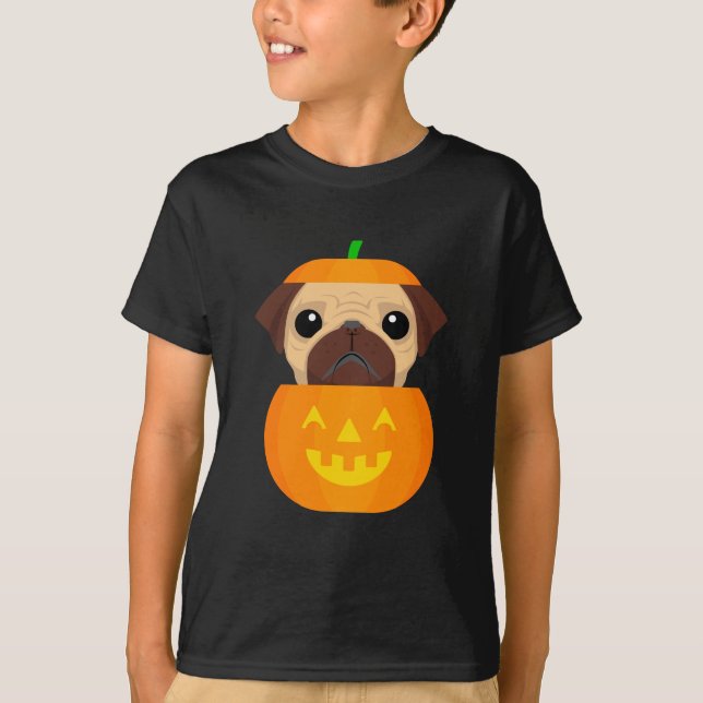 Camiseta de Halloween Pugkin (Frente)