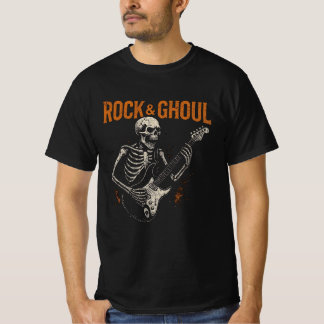 Camiseta de Halloween Rock & Ghoul - Guitarra Skel