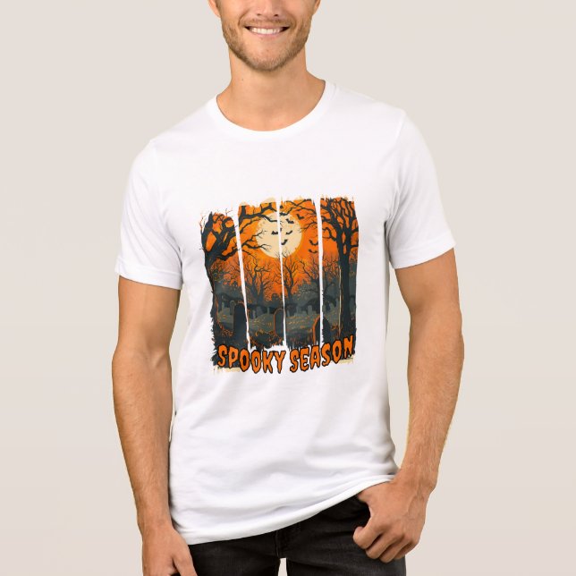 Camiseta de Halloween Spooky Season Cementerio (Frente)