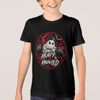 💀 Camiseta de halterofilismo infantil pesada e as