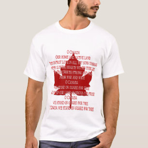 Camiseta de hino do Canadá Camisa de suvenir do Ca
