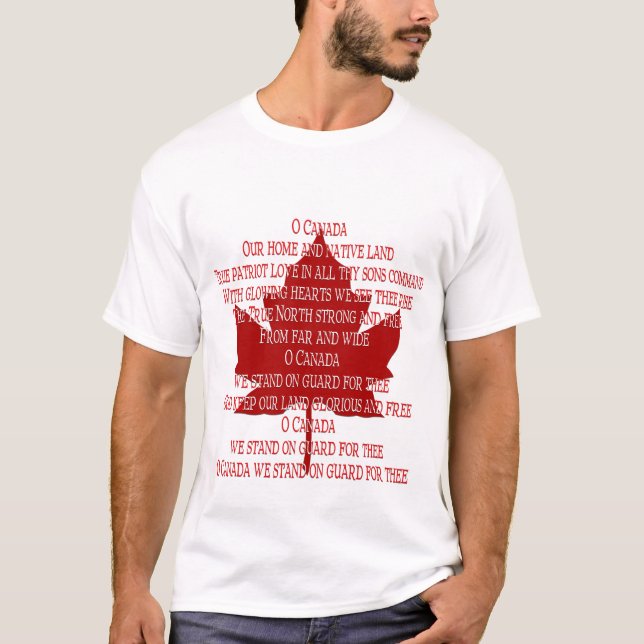 Camiseta de hino do Canadá Camisa de suvenir do Ca (Frente)