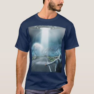 Camiseta de Hitchhiker de OVNI Espaçonave Alien