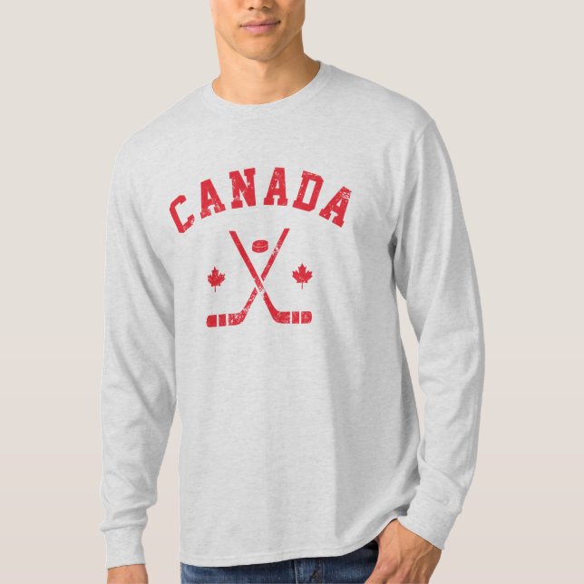 Camiseta de Hockey no Gelo do Canadá (Frente)
