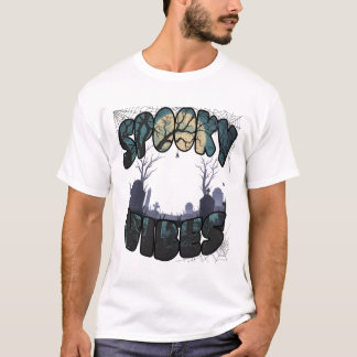 Camiseta de Hombre Spooky Vibes Estilo Graffiti