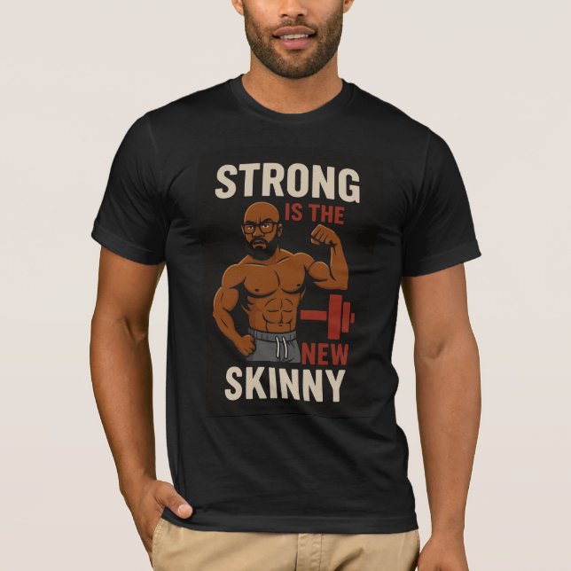 Camiseta de homem forte da linhagem de gorila (Frente)
