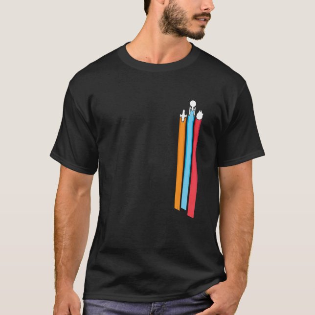 Camiseta de Homens da Corrida Espacial Engraçado (Frente)