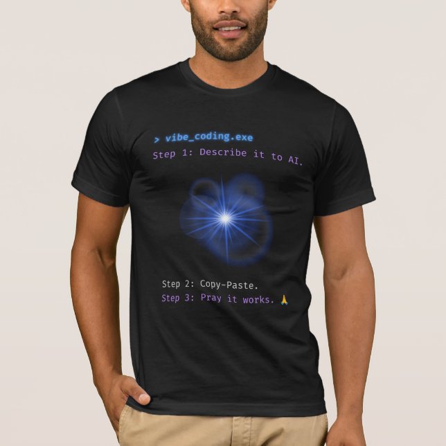 Camiseta de Humor de Desenvolvedor de IA Vibe Codi (Frente)