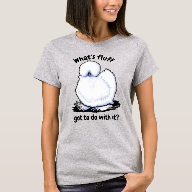 Camiseta de Humor de Frango Silkie (Frente)