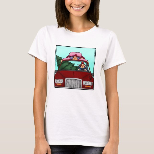 Camiseta de humor de Natal para ela (Frente)