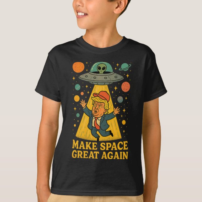 Camiseta de Humor Espacial Divertida Abdução Alien (Frente)
