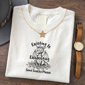 Camiseta de Humor Existencial do Dragão Snarky