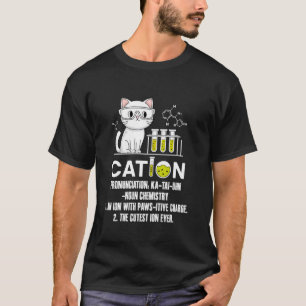Camiseta de Humor para Amante de Química do Gato C