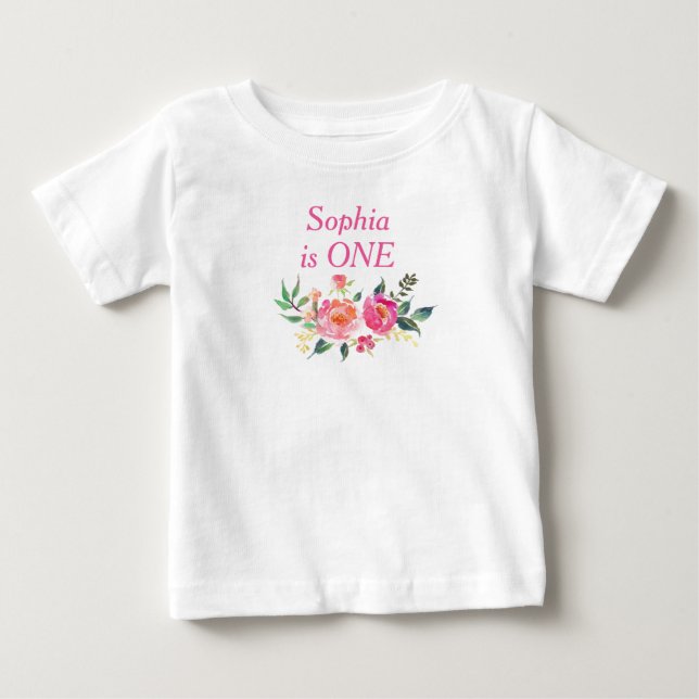 Camiseta de idade para crianças com monograma (Frente)