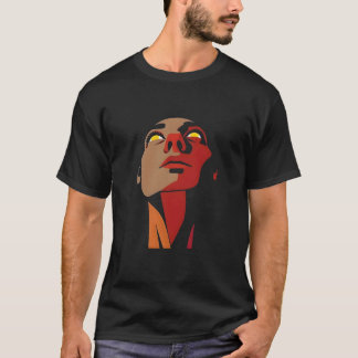 Camiseta de ilustração de homem cubista
