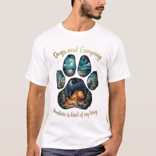 Camiseta de impressão de pata de cachorro para ama