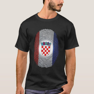Camiseta de impressão digital da bandeira da Croác